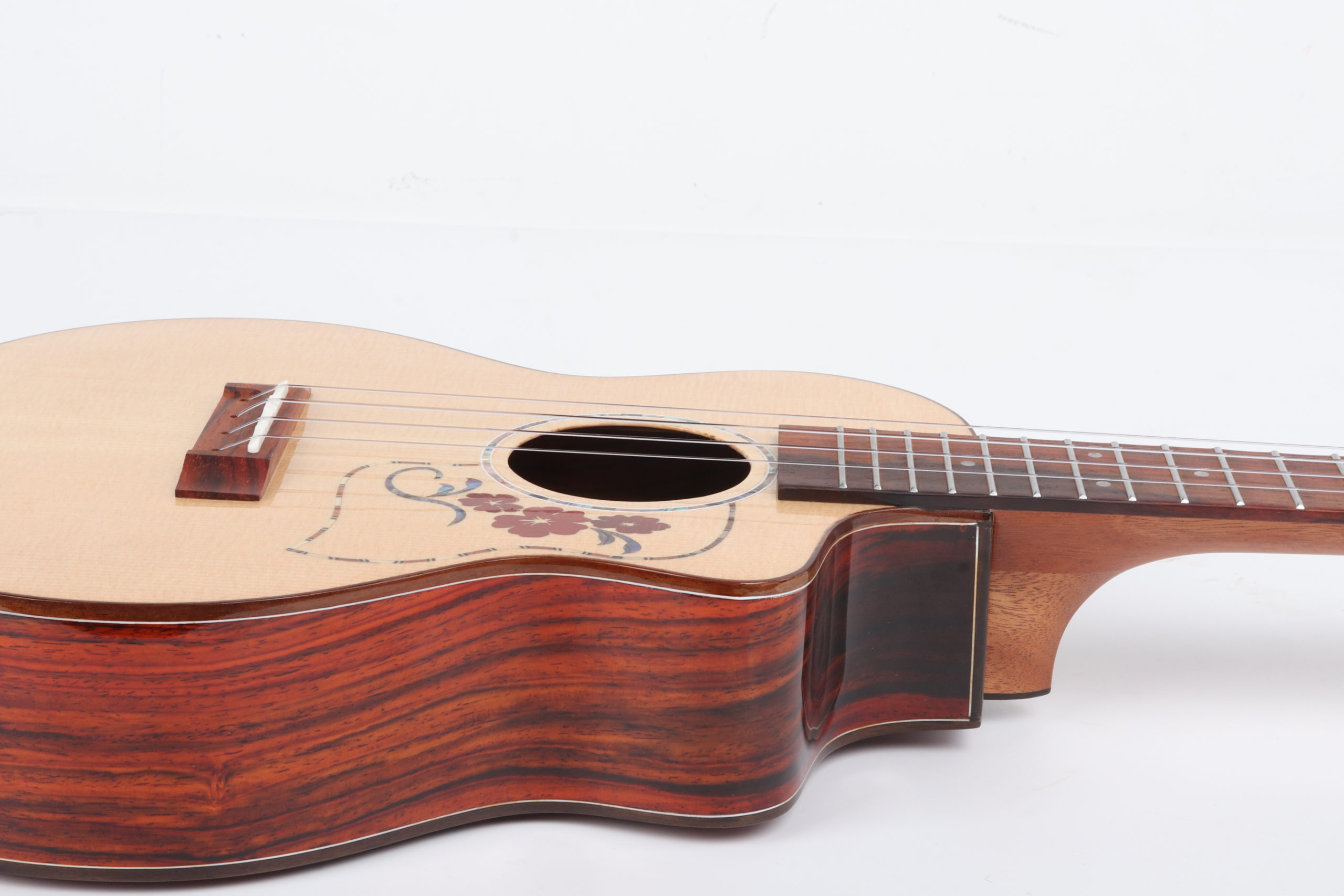 ocobolo wood ukulele cutaway 