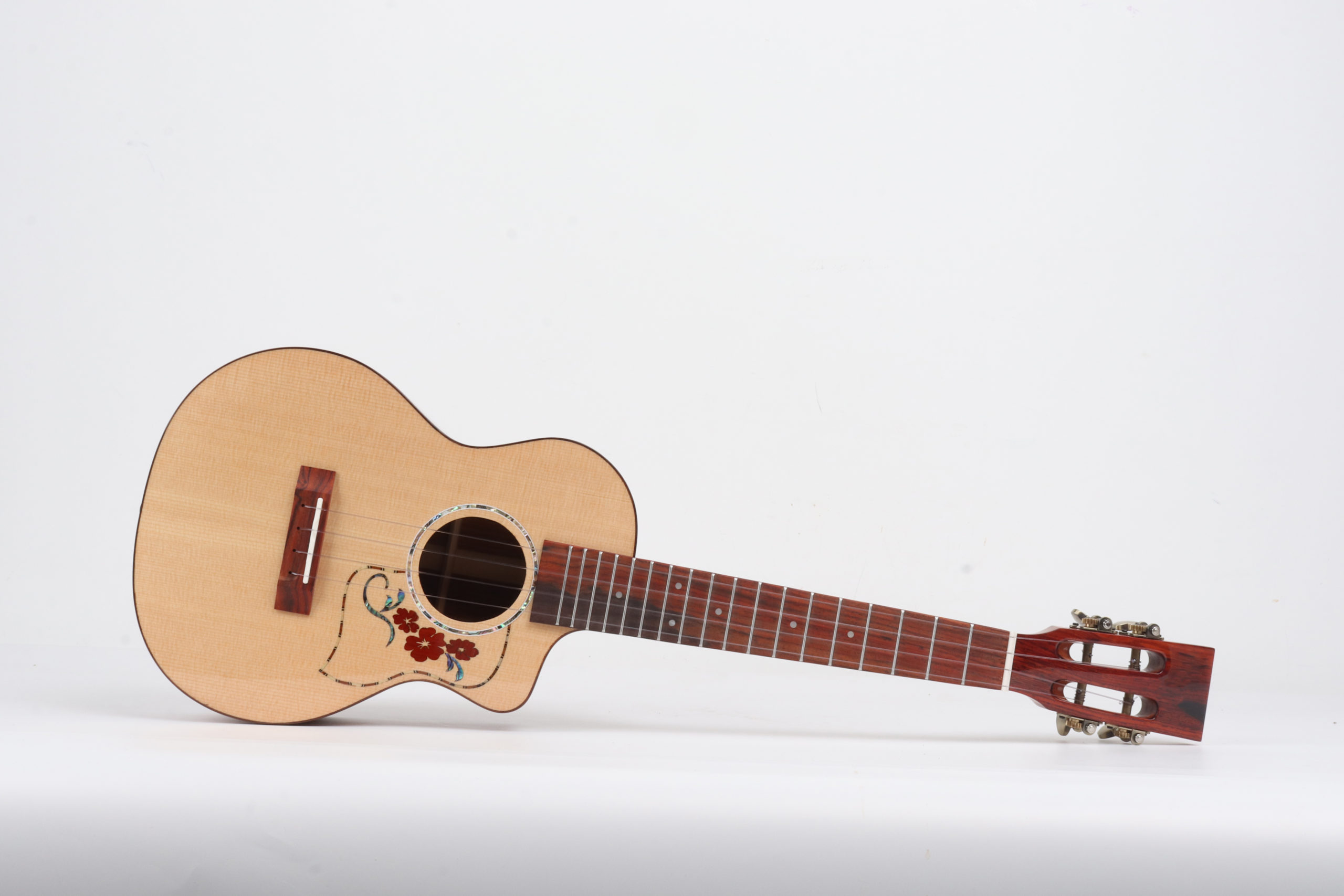 ocobolo wood ukulele cutaway 