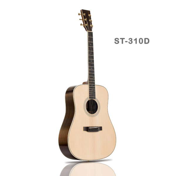 KAMAMUTA Acoustic Solid Sitka Top Spruce Guitar ST-310D