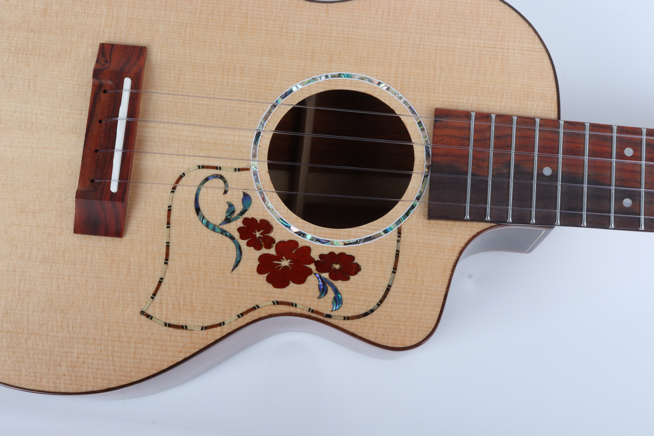 cocobolo wood ukulele cutaway 